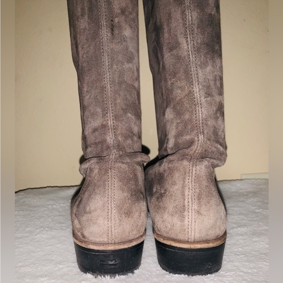 STUART WEITZMAN Lowland OTK Boots in Londra Gray Suede- Sz 10 - Picture 4 of 6